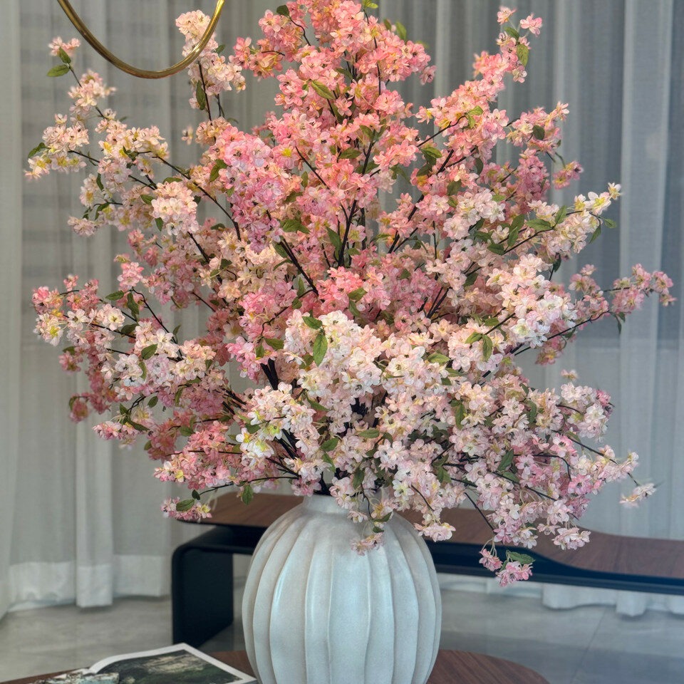 Astoria Vase with Pink Cherry Blossom